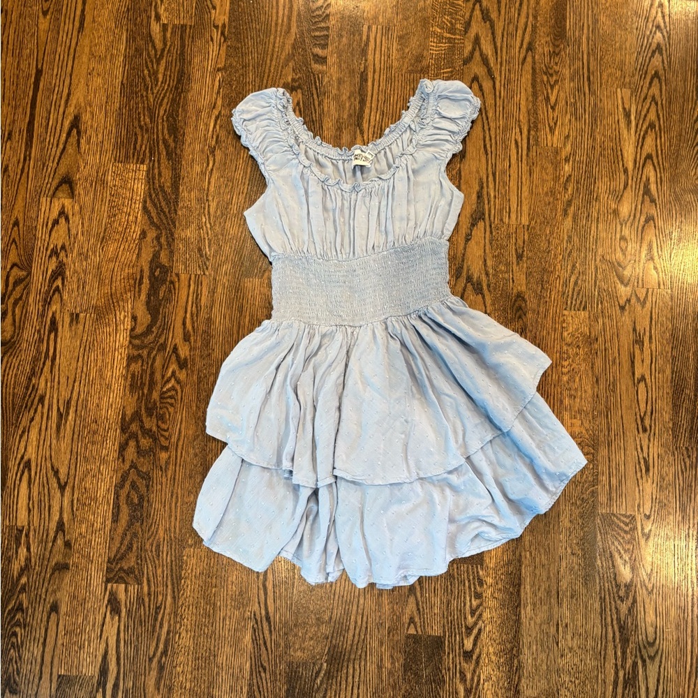 Princess Polly Light Blue Love Galore Romper